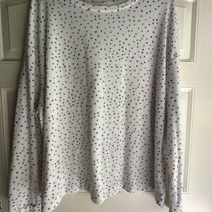Time and Tru Polka Dot Hacci Top